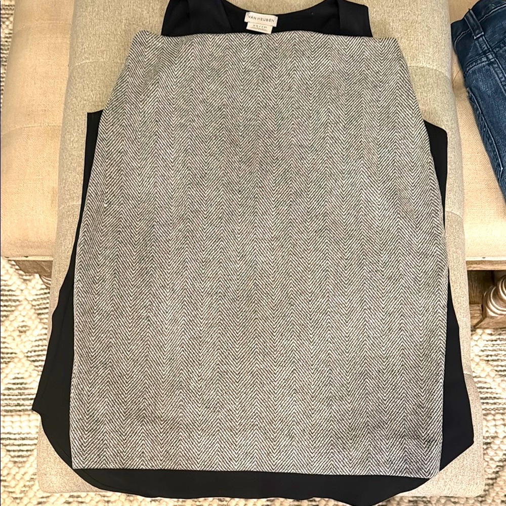 Ann Taylor Pencil Skirt(knee length or just above) super comfy and very classy!